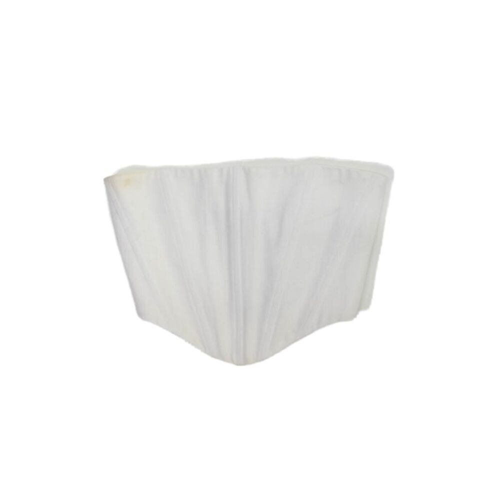 Natalie Rolt Womens Underbust Corset Strapless White Cotton Hook & Eye Size 1